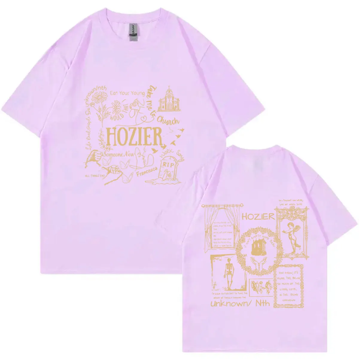 Singer Hozier Concert Tour Graphic T Shirts Men Women Fashion Rock Oversized T-shirts Trend Hip Hop Vintage Short Sleeve T-shirt