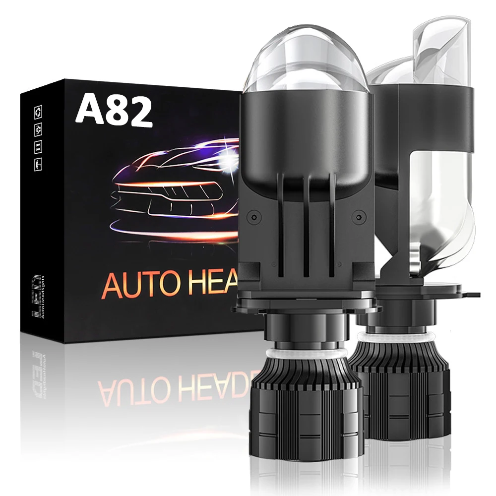 

Car Motorcycle h4 Hi-Lo Headlight Mini Dual Projector Lens High Power LED Fog Lamp 25000LM Automotive Moto Turbo Fan LED Lights