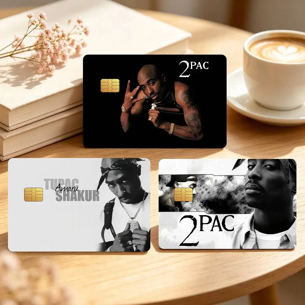 Singer T-Tupac Shakur Credit Card Sticker Waterproof Anti-Scratch 4PCS Bank Debit Traffic Cover Decoration