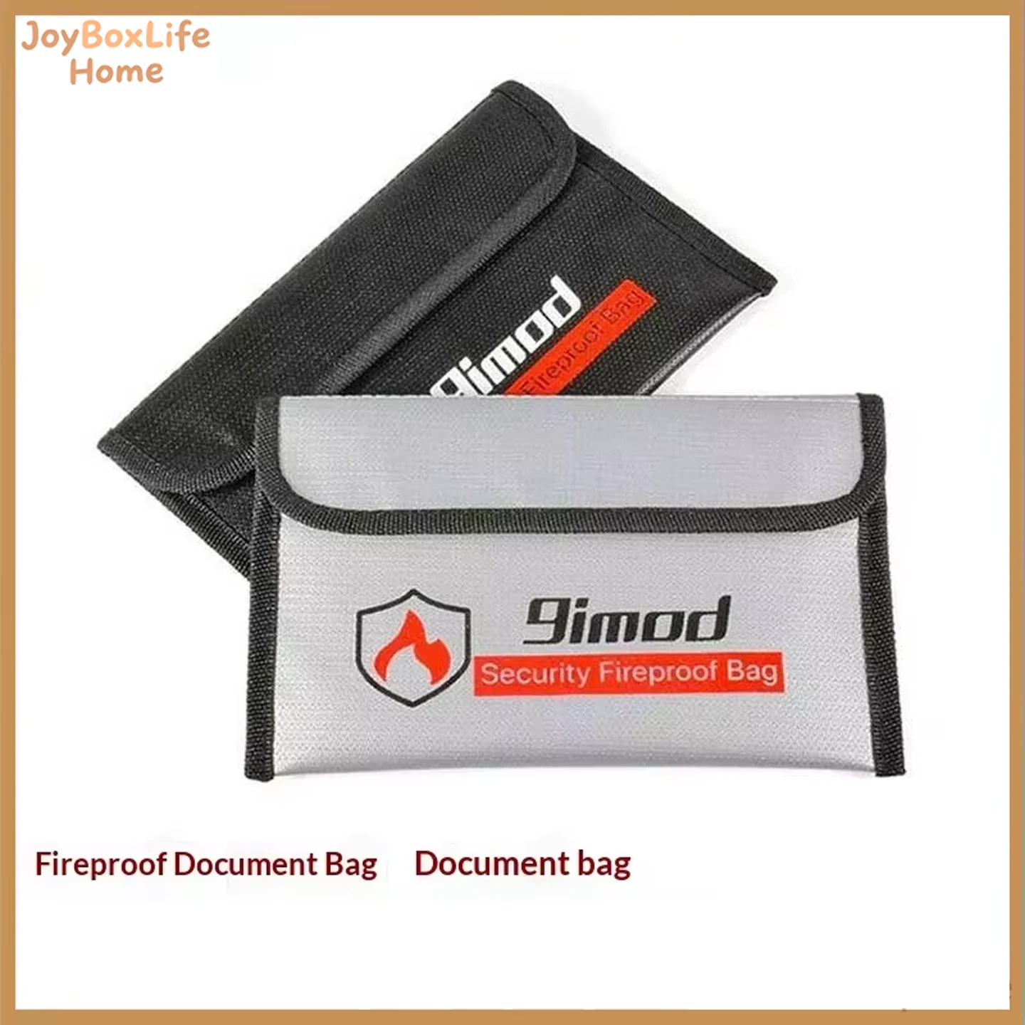 Fireproof Waterproof Silicone Storage Pouch 8X5 Inch Security Bag For Documents Phones Cards IDs Valuables