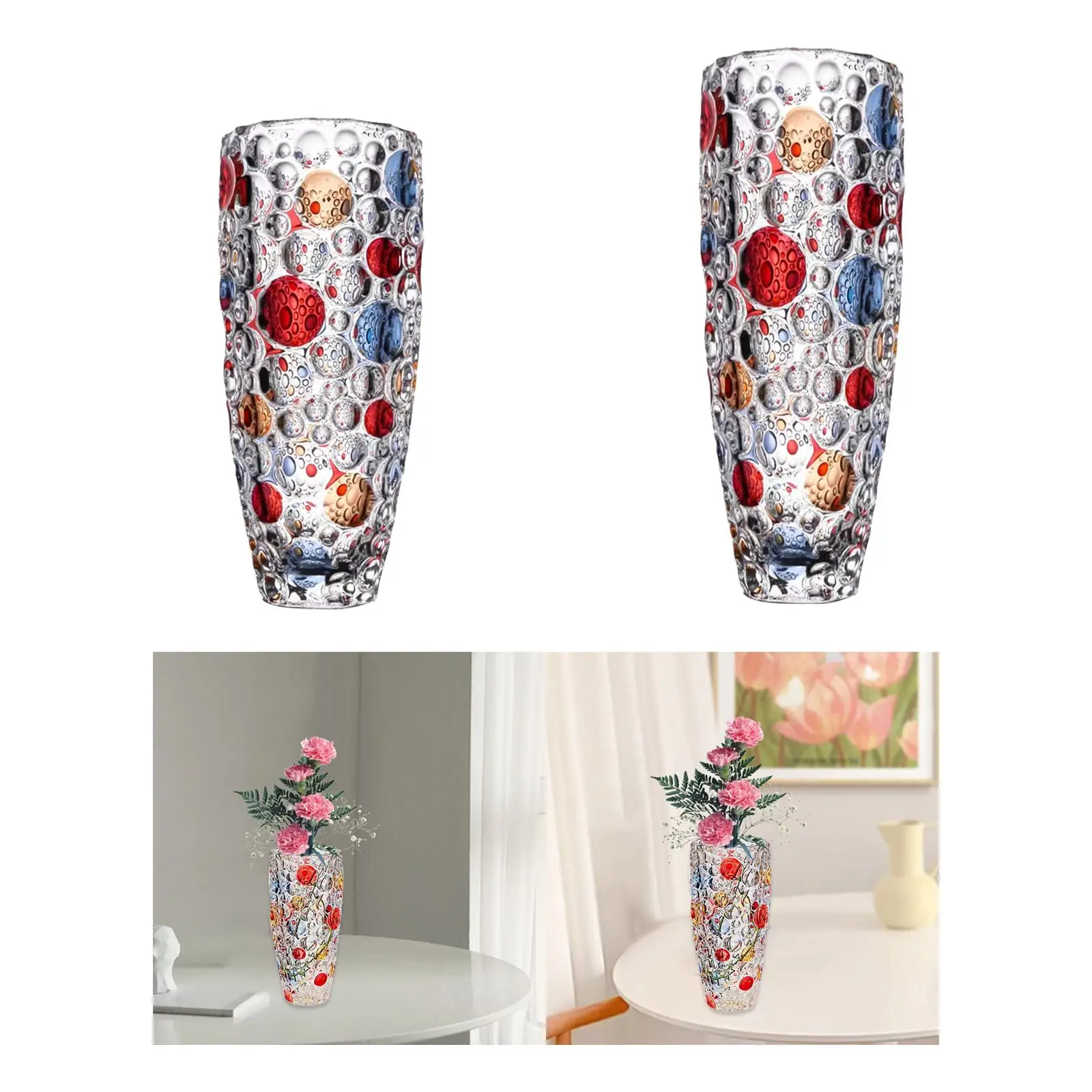 

Glass Flower Vase Bud Vase Desktop Ornament for Dining Room Bedroom Office