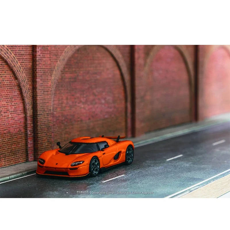 TW 1:64 CC850 Orange Diecast Diorama Car Model Collection Miniature Toys Tarmac Works