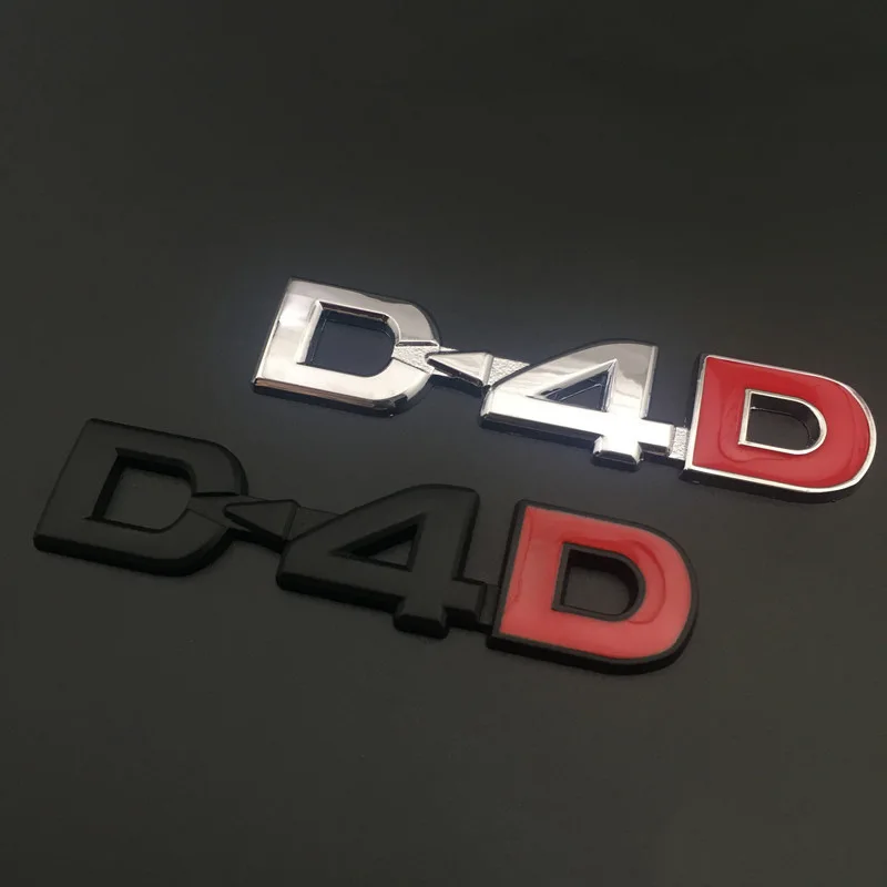 1X Car Styling D4D Emblem Badge 3D Metal Sticker Decals For Land Cruiser Yaris Corolla RAV4 Verso Prado Avensis Camry Hilux