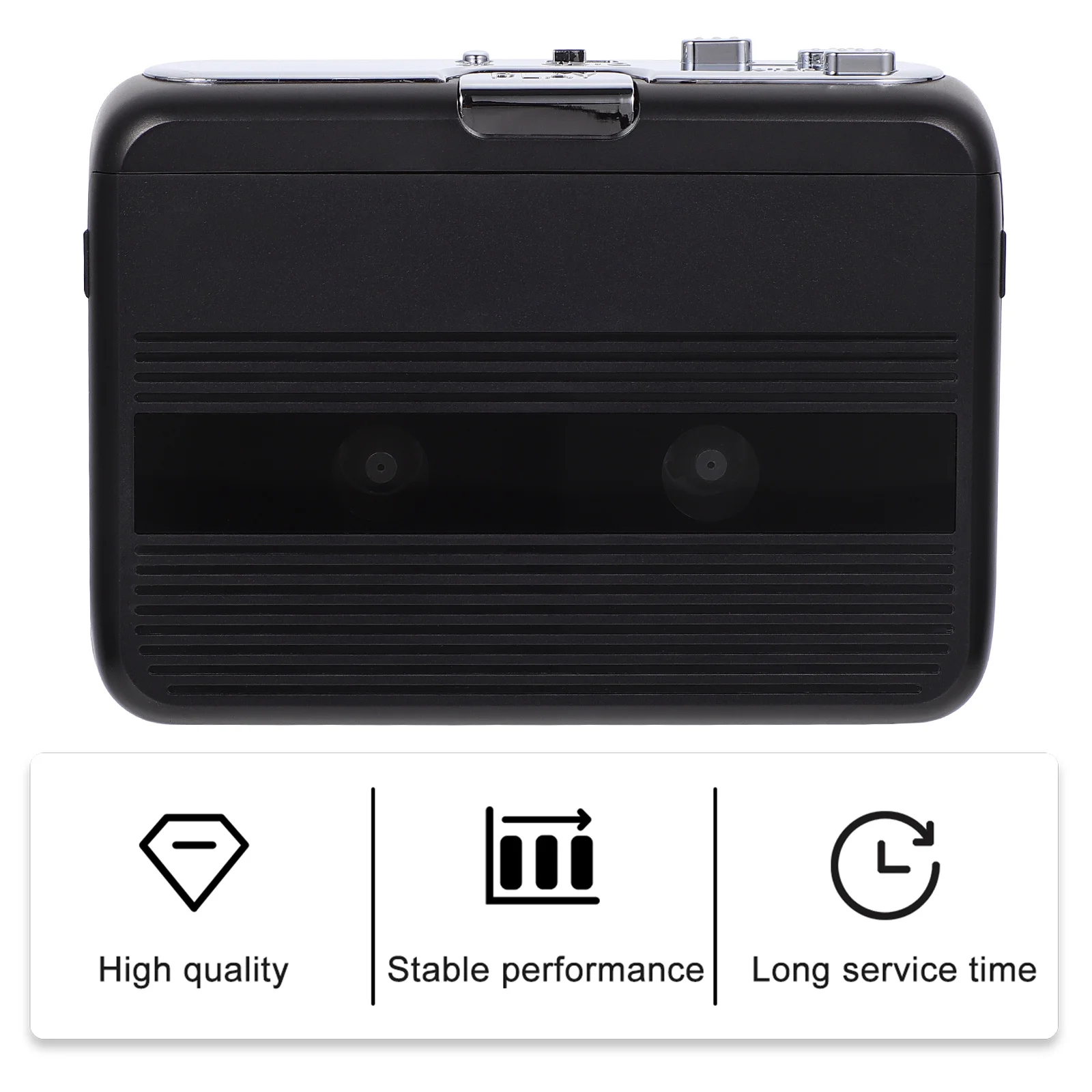 1 قطعة مشغل كاسيت لاسلكي ABS مشغل شريط ستيريو المحمولة الشخصية راديو Fm الارسال اللاسلكي اللعب الشريط