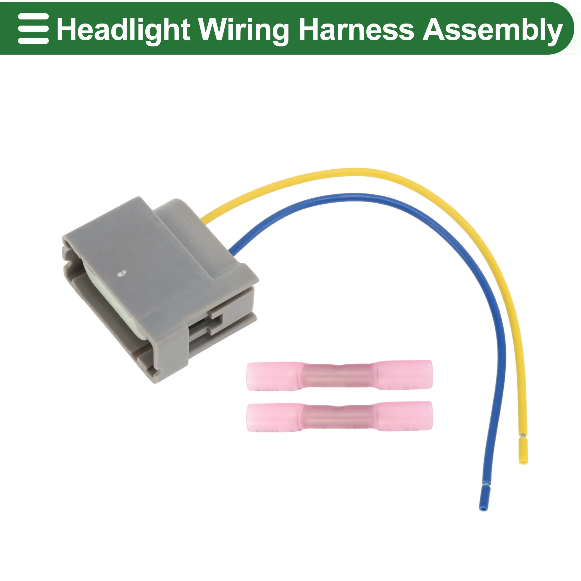 UXCELL No.84226246 Headlight Wiring Harness Assembly Front Turn Signals Lamp Wire Harness 2Pcs Terminals 15cm 1 Set