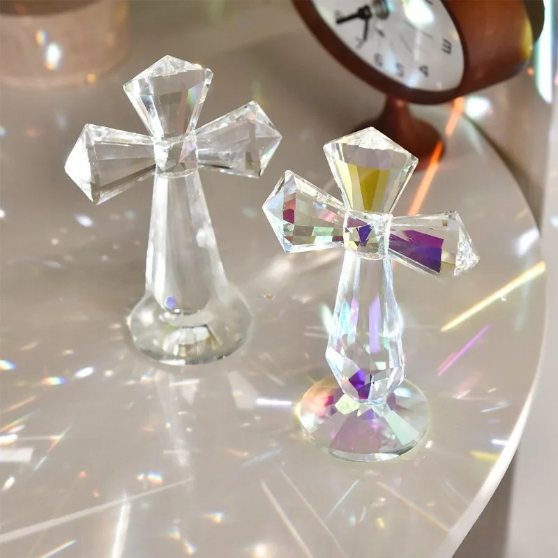 

Хрустальный крест, украшение, церковный свадебный сувенир, рождественский подарок, украшение для дома, изысканное украшение для рабочего стола, религиозное украшение