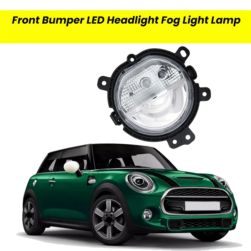 

AS-Car Front Bumper LED Headlight Fog Light Lamp For BMW Mini Cooper F55 F56 F57 2014-2019 Driving DRL Light