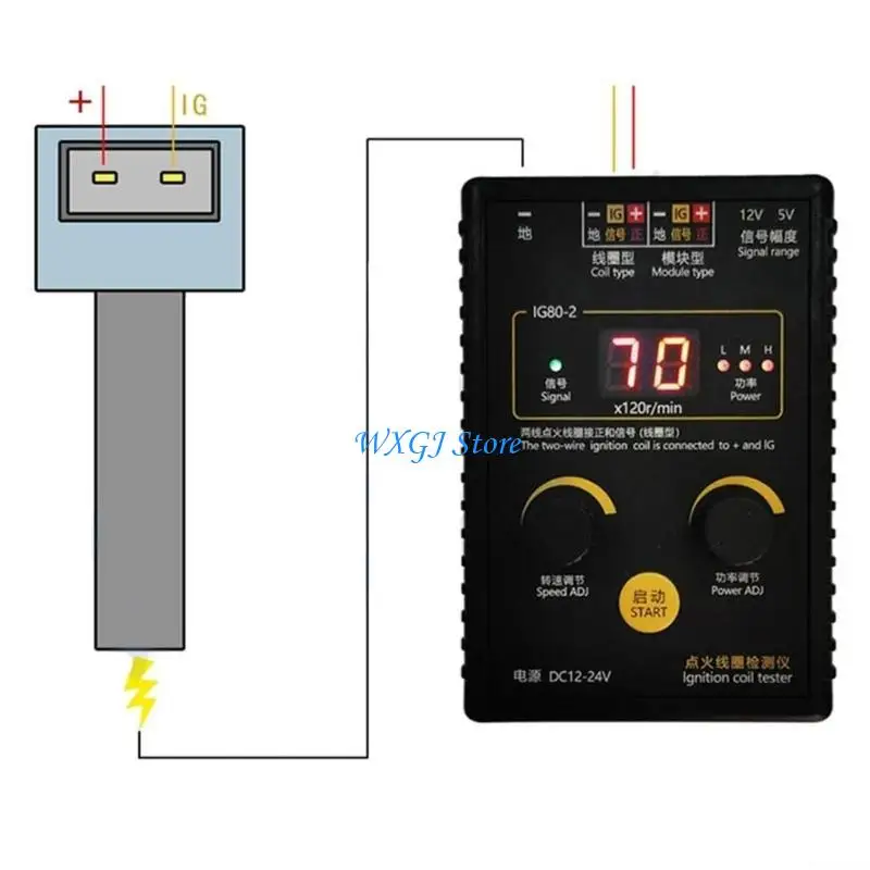 37JE Reliable Ignition Diagnostic Equipment for Motorcycle Car Applications Providing Real Time Display and Fault Ana