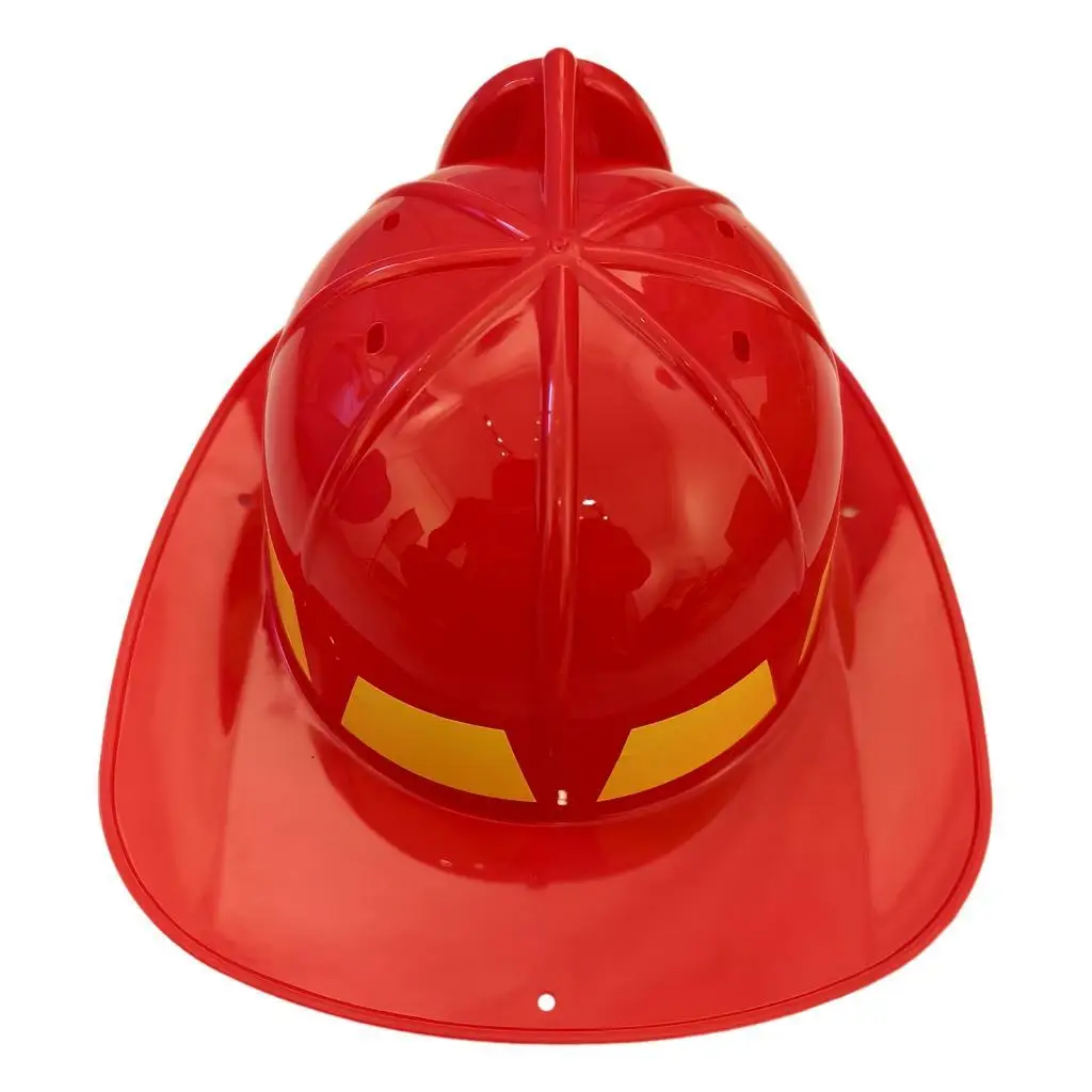 Sombrero de casco de juego de simulación de bombero para niños, vestido de fiesta de Halloween, Rojo