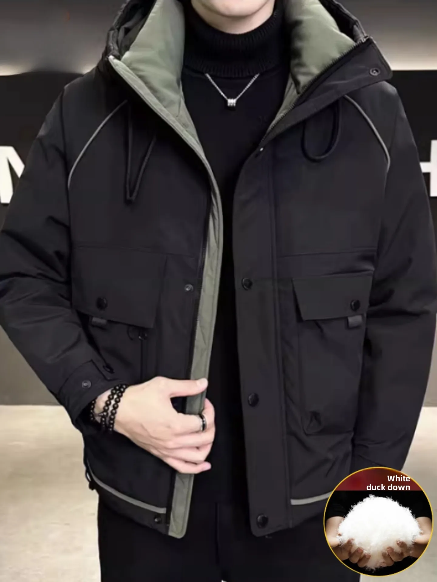 ملابس عمل كاجوال للرجال من Pierre Cardin للشتاء من Jaet خفيفة الوزن ومقاومة للماء ومضادة للرياح في الهواء الطلق #2