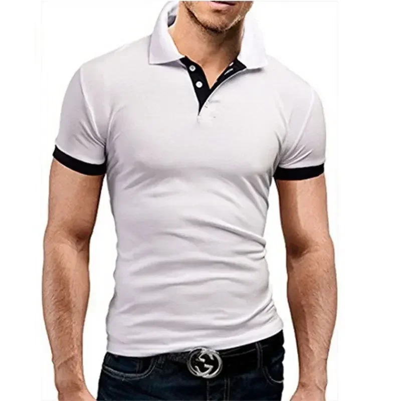 

Men High Quality Polo Shirts Summer Short Sleeve Casual Business Shirts Top Men's Jersey Sportswear Stand Collar Polo Tshirt 5xl