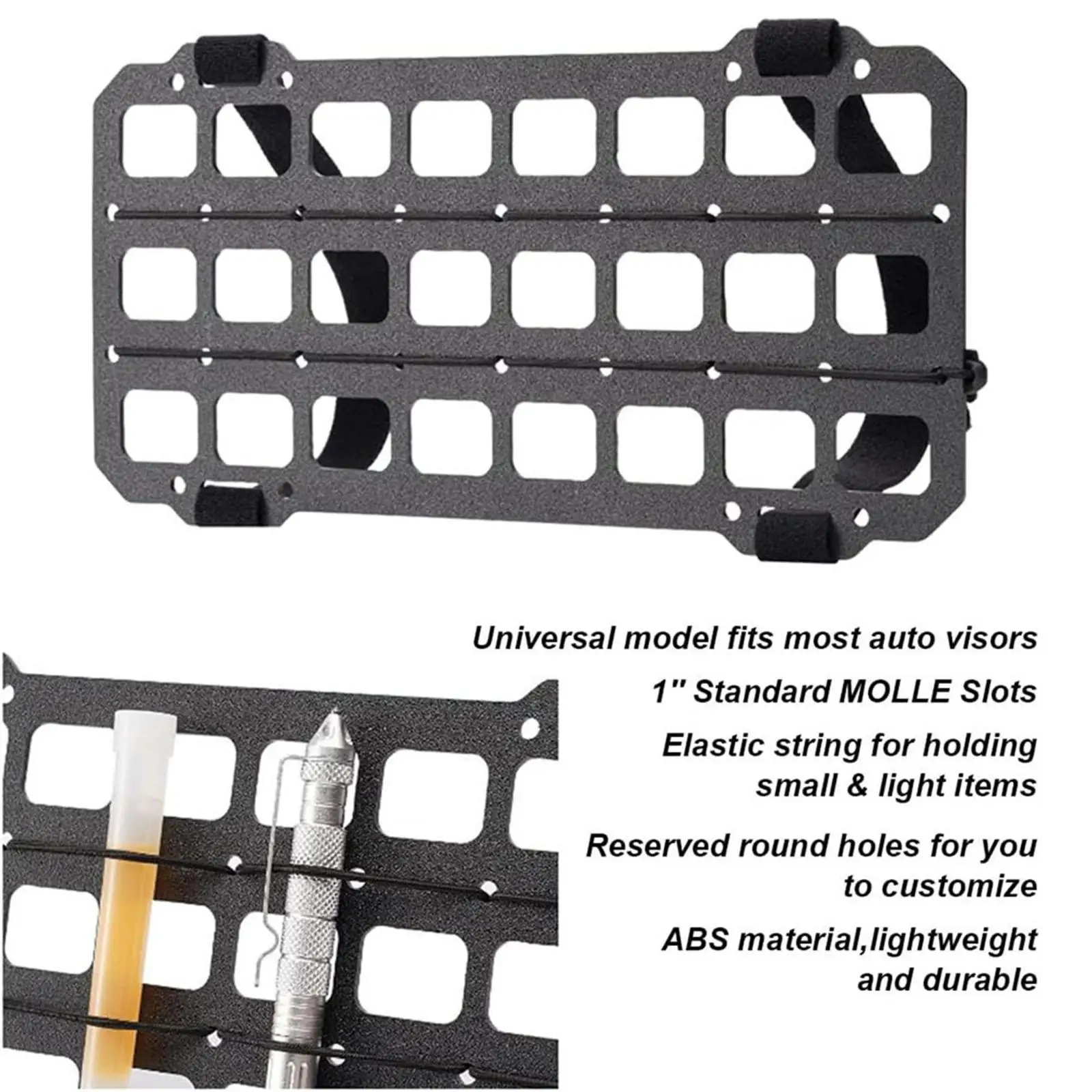 

Car Sun Visor Organizer Molle Panel Vehicle Rigid Molle Panel Small Tools