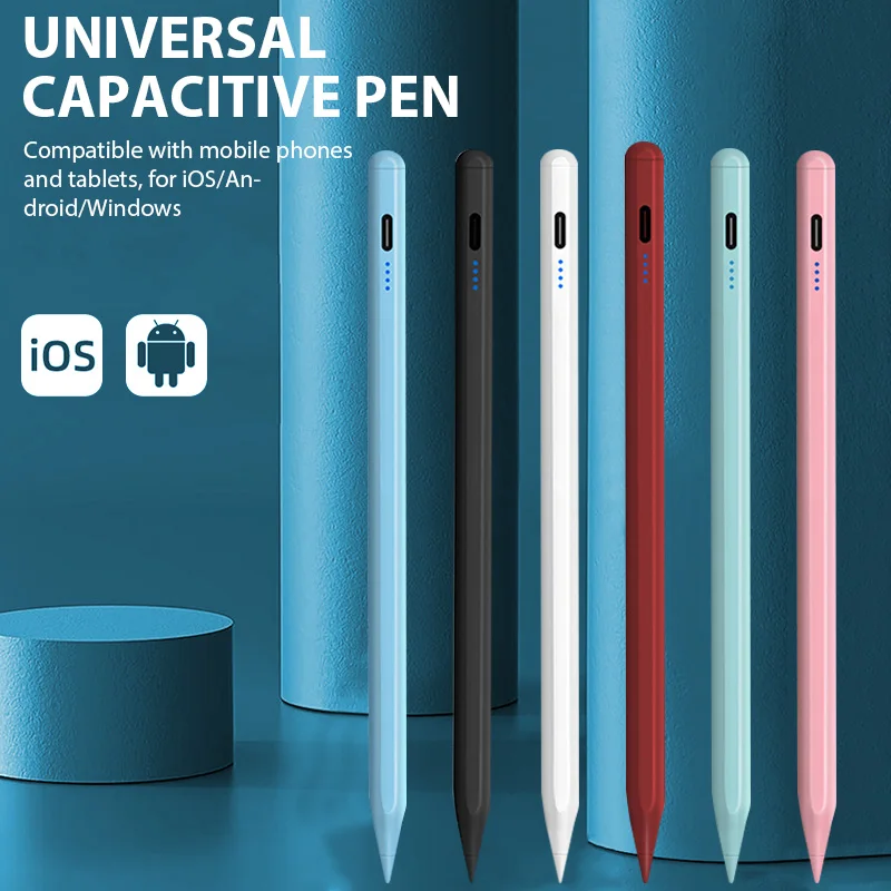 قلم عالمي للكمبيوتر اللوحي لنظام iOS Android iPad Air لقلم Apple شحن سريع قلم لمس مغناطيسي لهاتف iPhone Huawei