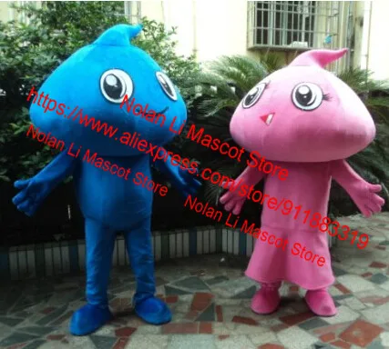 New Real Picture EVA Material Pink Blue Water Drop Mascot Costume Cosplay Movie Props Cartoon Suit Advertising Game Adult 524