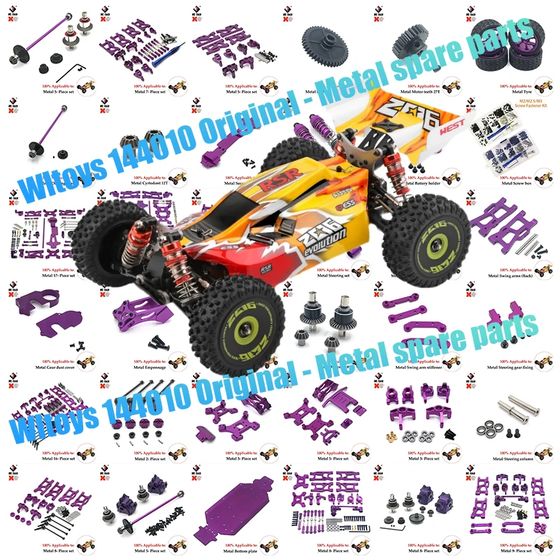 Wltoys 144001 144002 144010 124007 124016 124017 124018 124019 All-Metal Differential RC Car Upgrade Parts Accessories