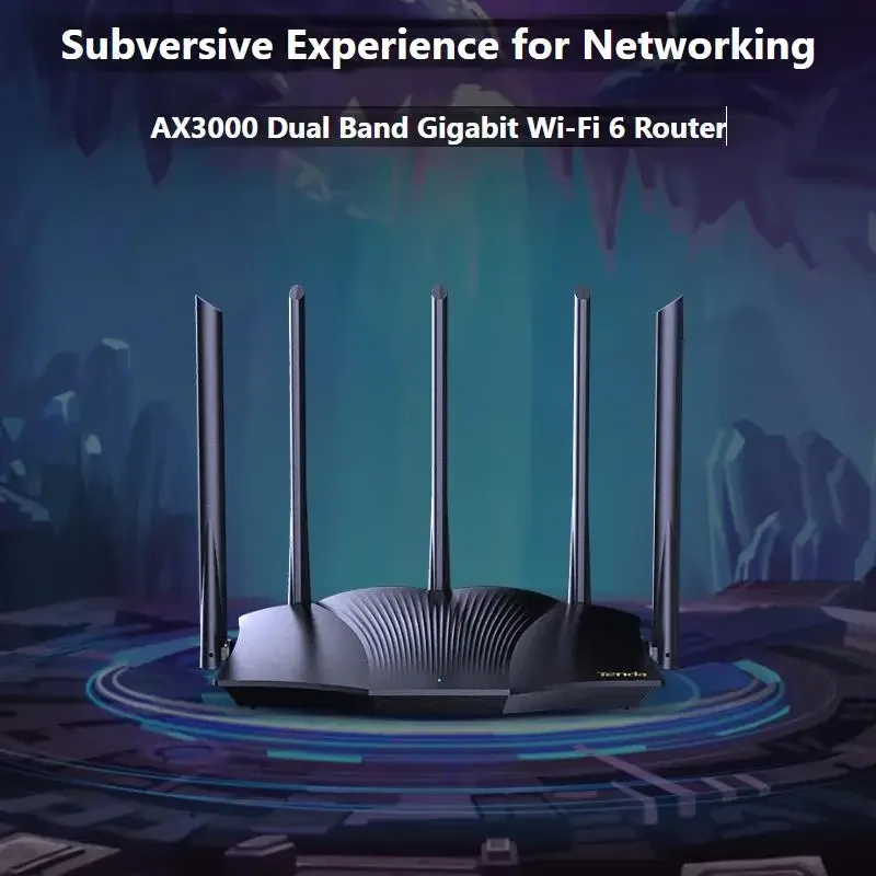 Imagem -04 - Tenda-smart Router Ax12 Pro Banda Dupla Ax3000 2.4ghz574mbps 5ghz 2400 Mbps Gigabit com Antena de Alto Ganho 5x6dbi