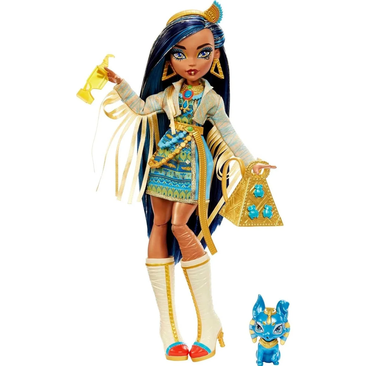 دمى Mattel Monster High Draculaura Clawdeen Wolf Cleo De Nile الأصلية لعام 2025 للفتيات مع ملحقات ألعاب الحيوانات الأليفة Monsterhigh