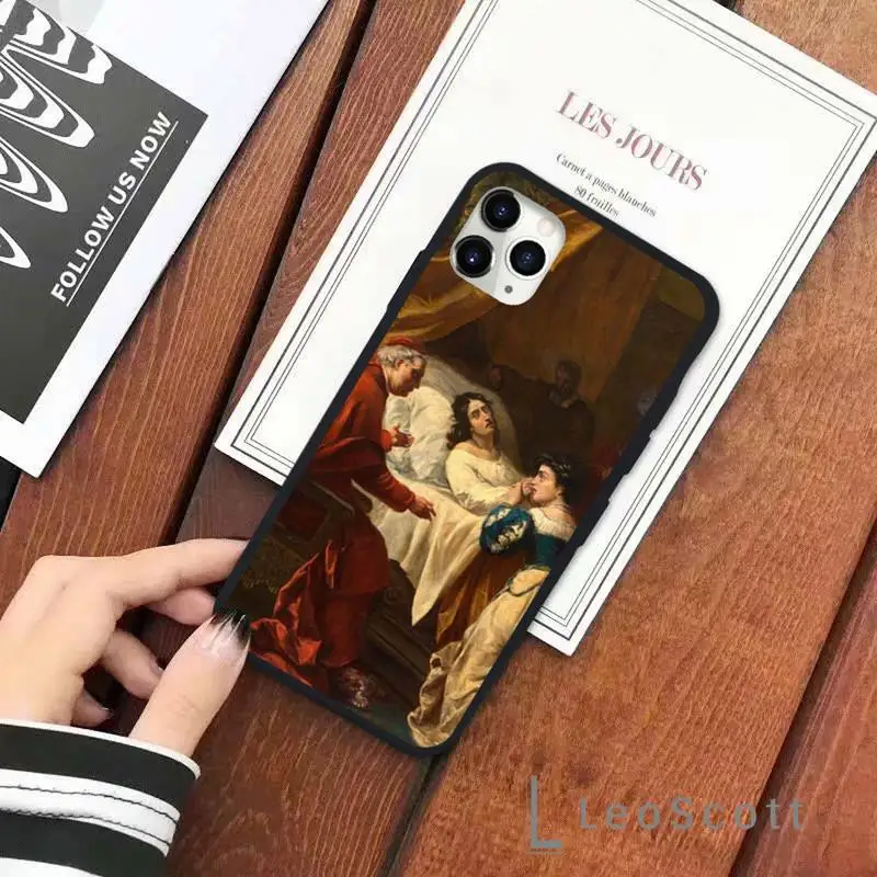 medieval Middle Ages Oil Painting Phone Case For iphone 11 13 12 14 x xs xr pro max mini plus boys girls cover