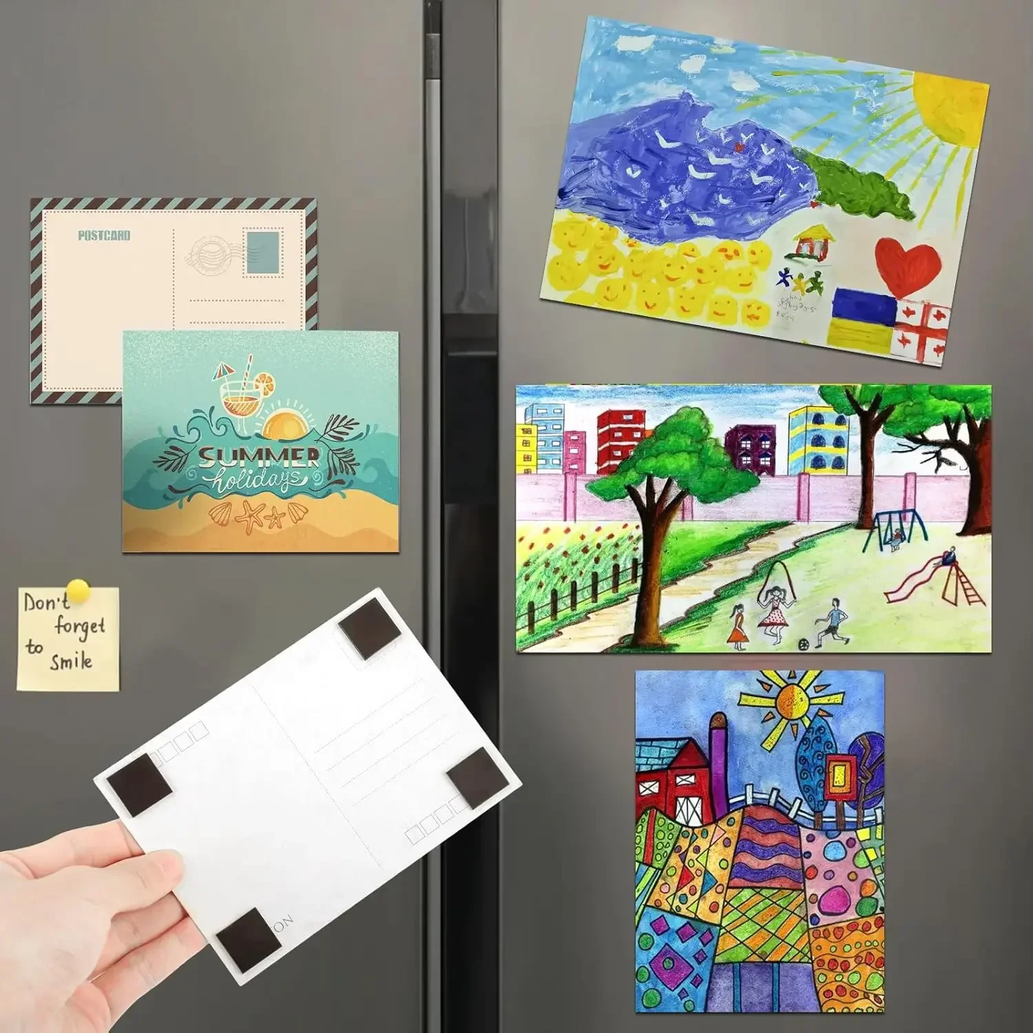 200/50PCS Square Magnetic Sheets Self Adhesive Magnets Soft Magnetic Sheet for Household Refrigerator Office Flexible Stickers