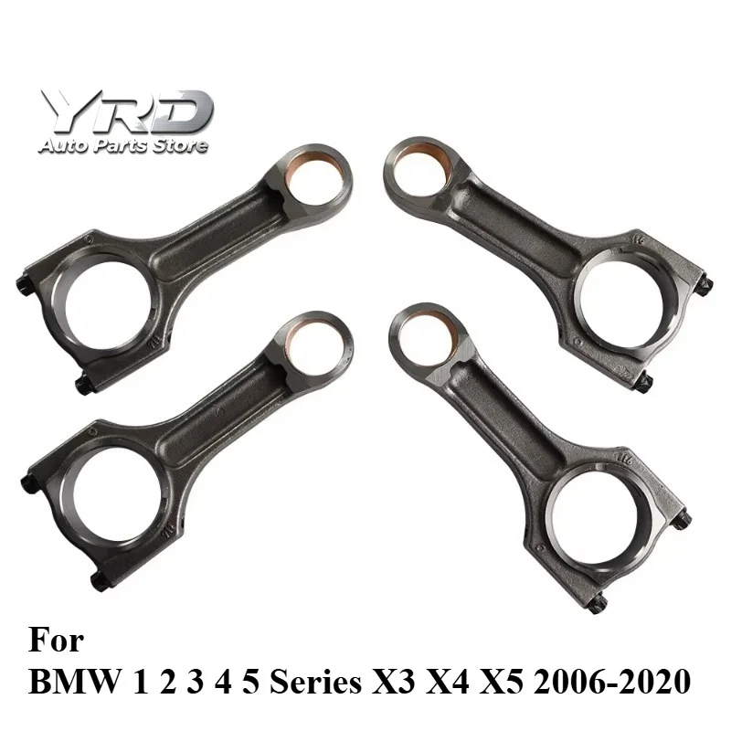 11248473776 Brand New 4pcs Engine Connecting Rod Set For BMW 1 2 3 4 5 Series X3 X4 X5 2006-2020 OEM 11247807345 11247812640