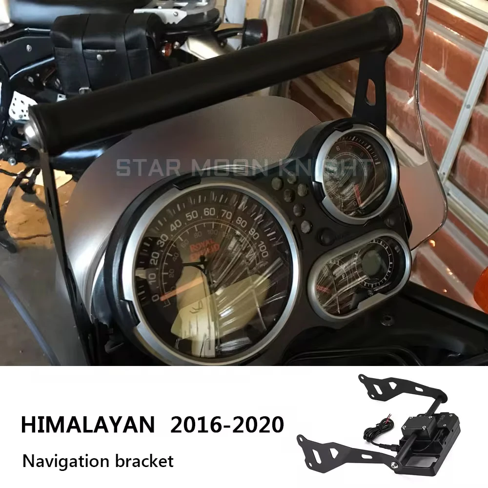 Motorcycle Windshield Stand Holder Phone Mobile Phone GPS Navigation Plate Bracket For HIMALAYAN 2016 - 2020