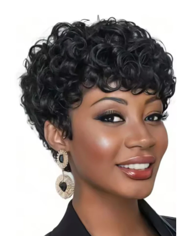 Short Curly Bob Wig… - image