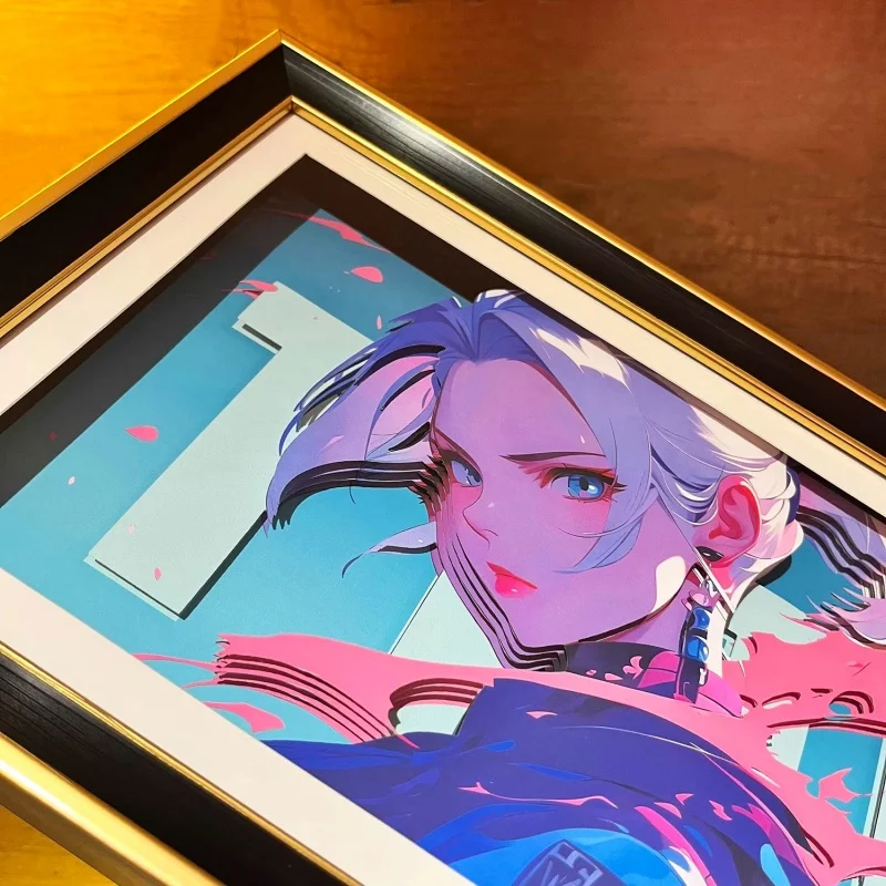 Valorant 3d Relief Wallpaper High-Transparency Acrylic Plate Game Anime Peripheral Hanging Ornamental Poster Acg Decoration