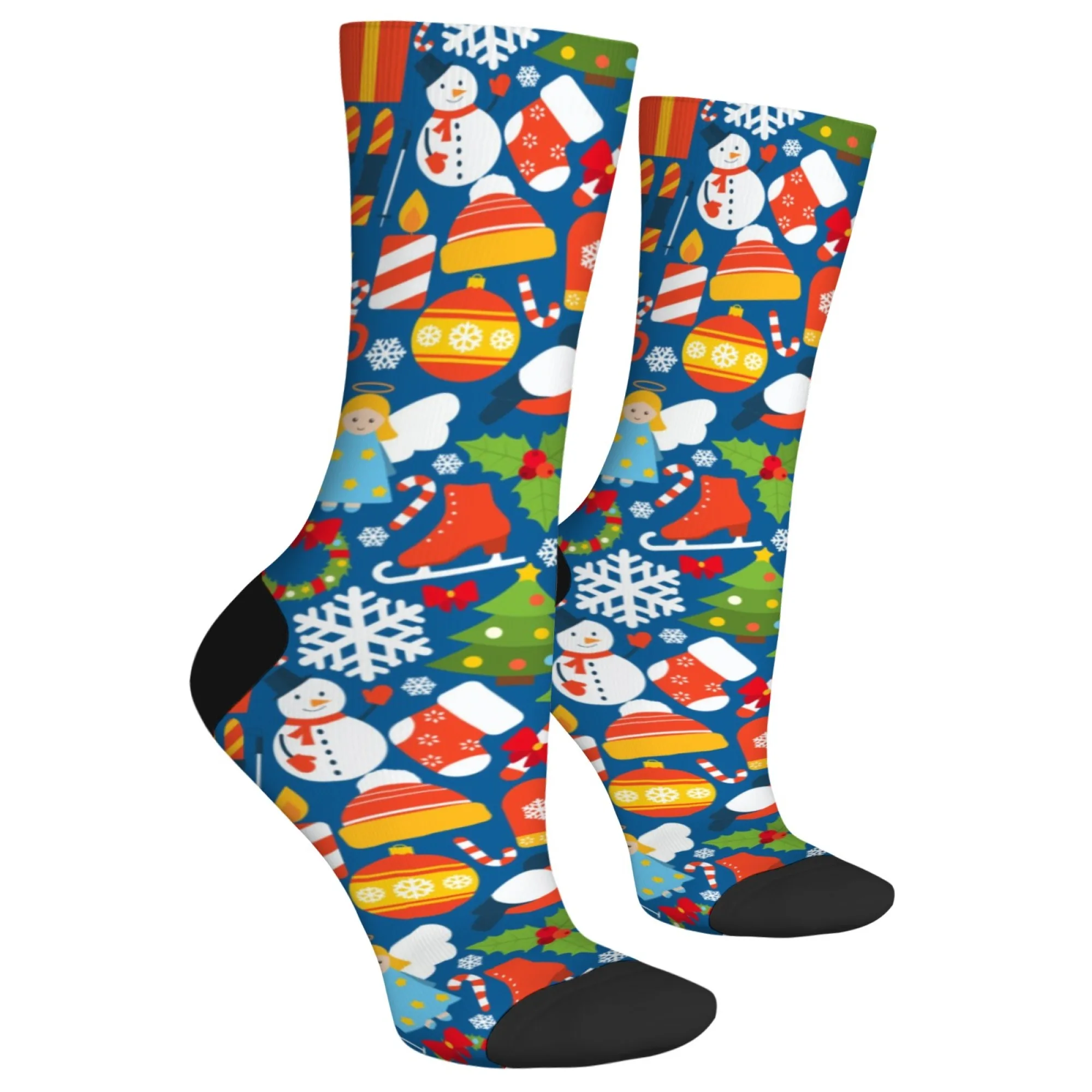 Christmas cartoon socks Harajuku style casual fashion men's socks novelty funny happy socks comfortable warm cute women's socks