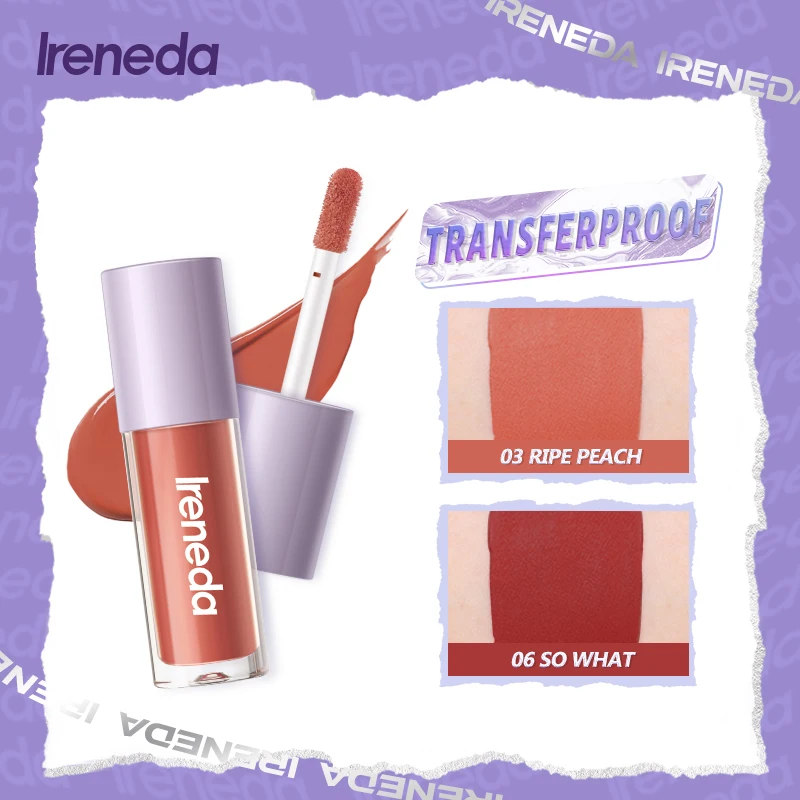 

Ireneda Waterproof Matte Lip Glosses Long-lasting Moisturizing Liquid Lipstick High Pigment Lip Glaze Lip Tints Makeup Cosmetics