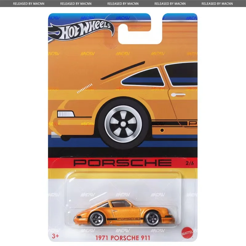 Official Hot Wheels Car Porsche Series Boys Toys 1:64 Diecast Porshce 911 Cayman Turbo Speedster Metal Model Collection Gift