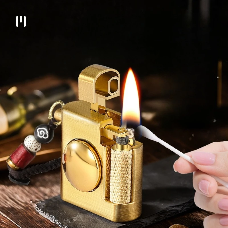 2026 New Product New Rotary Lighter Retro and Fashionable Mini Fingertip Toy Pendant Style Portable Grinding Wheel Lighter