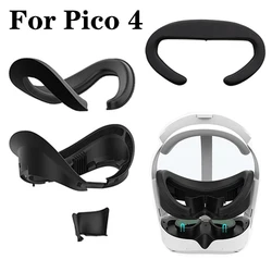 PU Leather Face Mask Cover Bracket for Pico 4/ 4 Ultra Facial Interface Ice Silk Fabric Replacement Pad VR Glasses Accessories