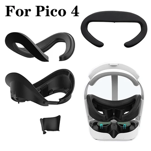 PU 가죽 페이스 마스크 커버 브래킷, Pico 4/ 4 울트라 페이셜 인터페이스, 아이스 실크 원단 교체 패드, VR 안경 액세서리 