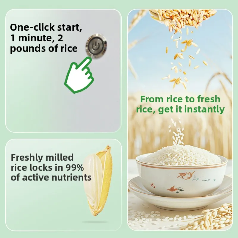 LMM Commercial Automatic Intelligent Fresh Rice Machine Iron Shell Nutritious Brown Rice Germ Rice Beating Machine