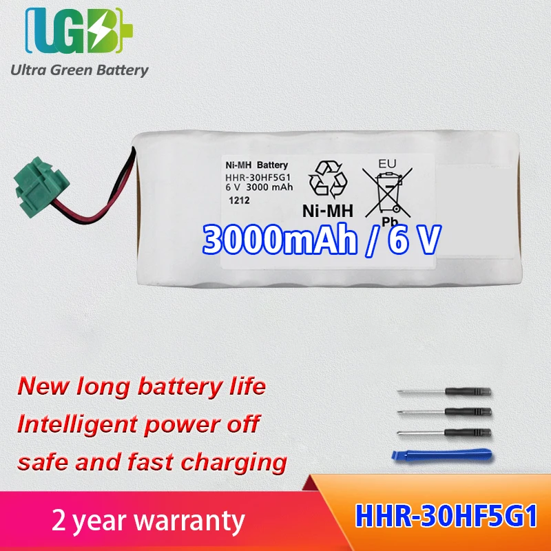 

UGB New HHR-30HF5G1 Battery For DCS System S9400UK HHR-30HF5G1 CS3000 6V 3000mAh Ni-MH