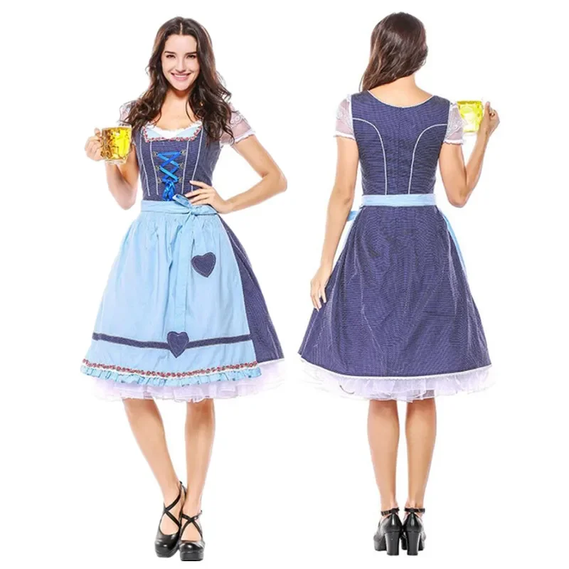 

Костюм Октоберфеста для взрослых и женщин, Октоберфест, баварское немецкое пивное платье-дирндль, праздничное женское платье Октоберфеста