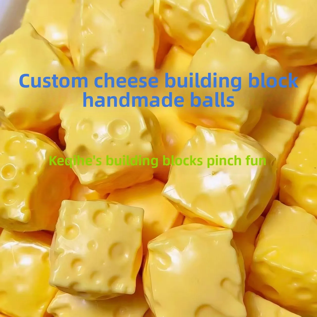 Building Block Handsmade Peanut Ball Squishy Stress Ball Filled Soft Squeeze Fidget Toy Anti-Stress Anxiety Relief Decompression view 3