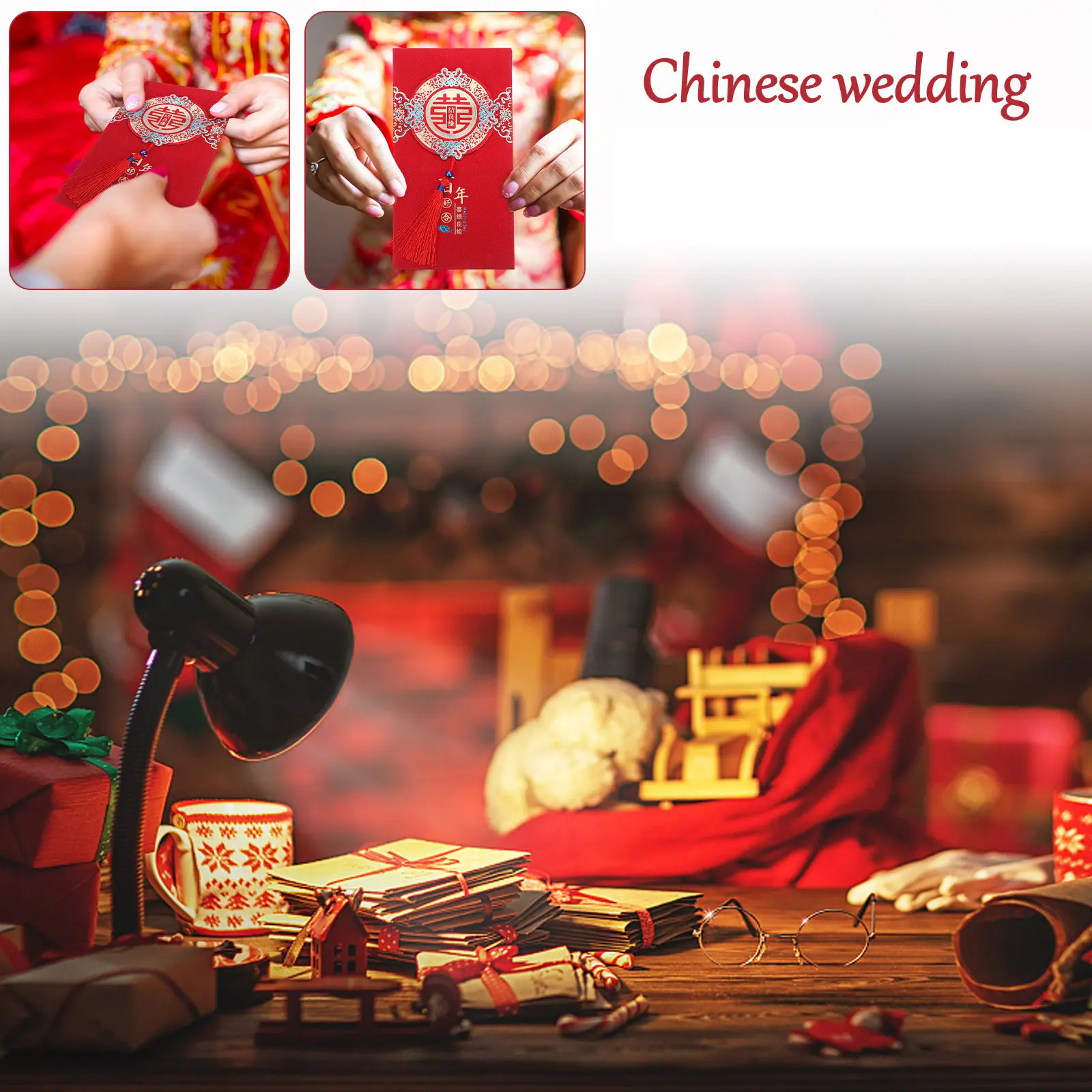 

12 шт. красных конвертов для денег на китайскую свадьбу, свадебные конверты, подарочные пакеты на удачу, прочные, не рвутся