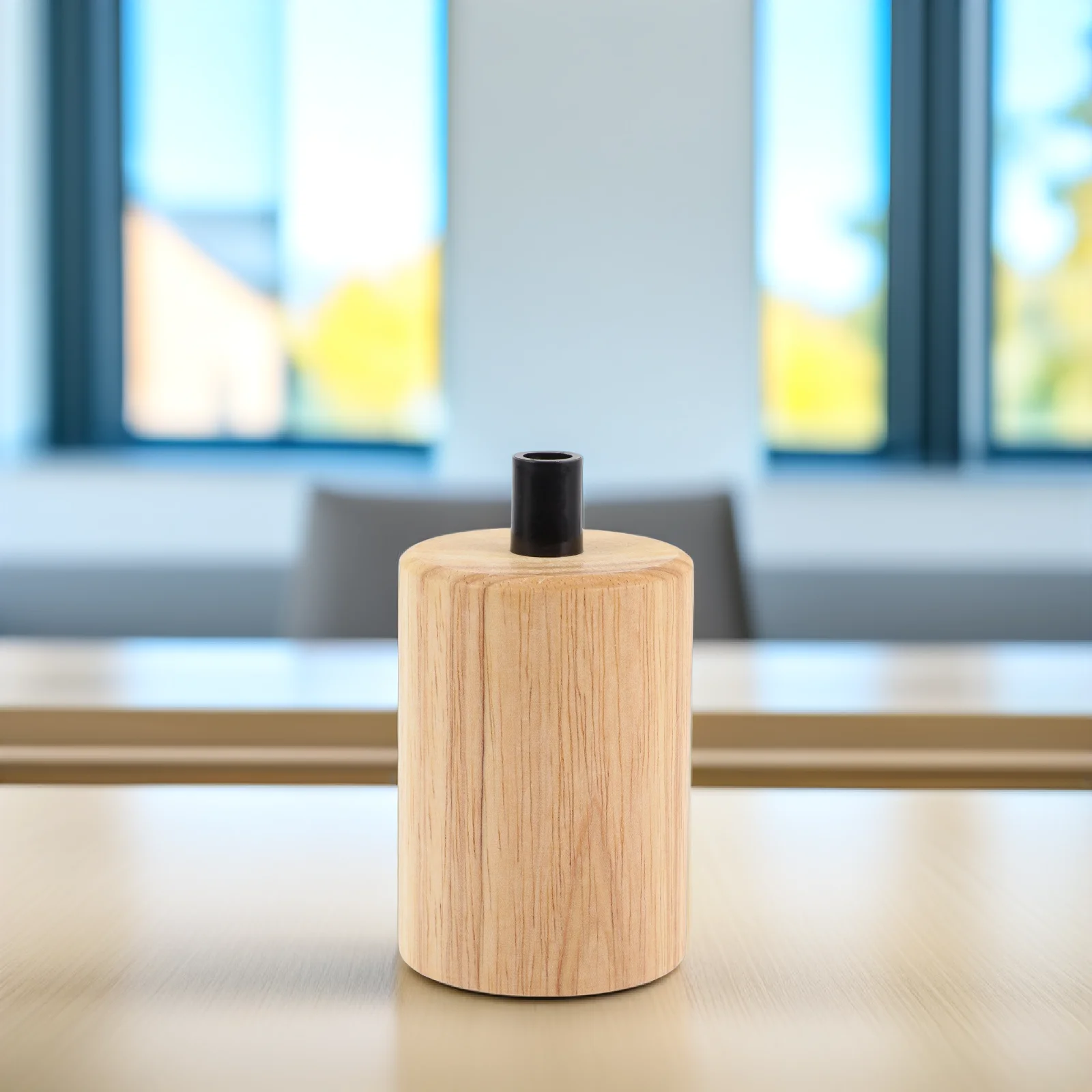 حامل مصباح خشبي E27 لمبة المقبس الثريا مزهرية مضيئة مزودة بقاعدة تركيبات سقف معلق محول الغرور الجدول الطراز الحديث طويلة الأمد