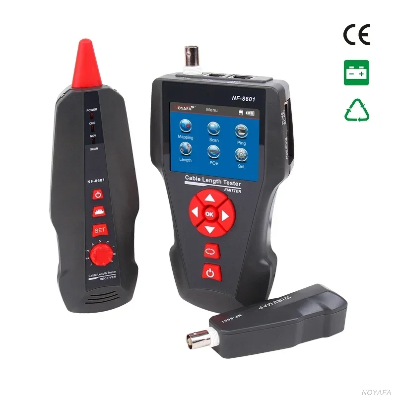 NOYAFA Original Package NF-8601 Network Cable Tester Diagnose Tone Detector BNC PING/POE Metal Line RJ45 RJ11 Phone Wire Tracker