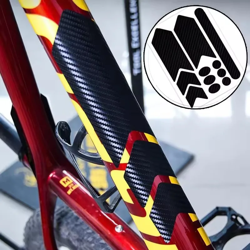 1-5pcs Carbon Fiber Transparent Bicycle Chain Protection Anti-Scratch Protective Film for Motorcycle MTB Bike Frame and Fork