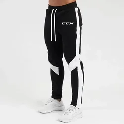 Pantalones de pierna recta de lana 2024 para hombre, pantalones de jogging de fitness, cálidos, CCM, parte inferior de cuerda sólida, informales, Otoño e Invierno