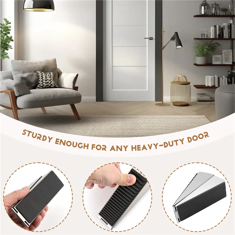 Fazer-rolha de porta resistente batente de porta cunha rolhas de porta altas para parte inferior da porta, ternos de parada de porta carregados com mola ajustável