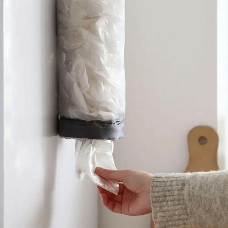 3/2/1 قطعة المنزل كيس البقالة حامل جدار جبل حقيبة بلاستيكية حامل موزع تخزين معلق كيس النفايات المطبخ القمامة المنظمون #4