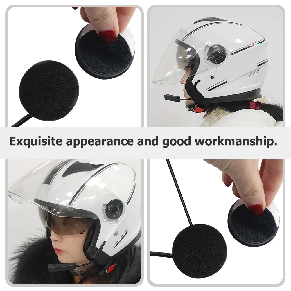 

Motorcycle Wireless Headset Compatible with Most Helmets Built-in 5Mm Sponge Wireless Earphone for Calls Music Control