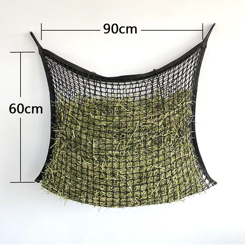 Black Hanging Hay Net, Large-capacity Hay Bag for Equestrian Use, Small-mesh Hay Net for Feeding Horses Outdoors