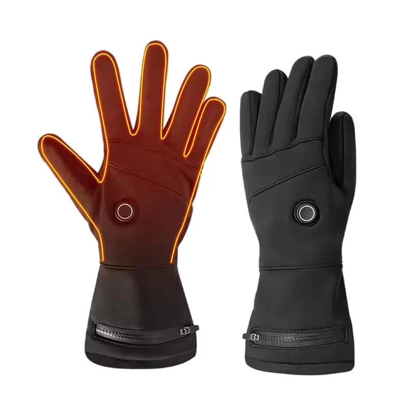 

Winter Warm Waterproof Golf Ski Motorcycle Gloves Rechargeable Outdoor Sports Equipment USB Heated Gloves