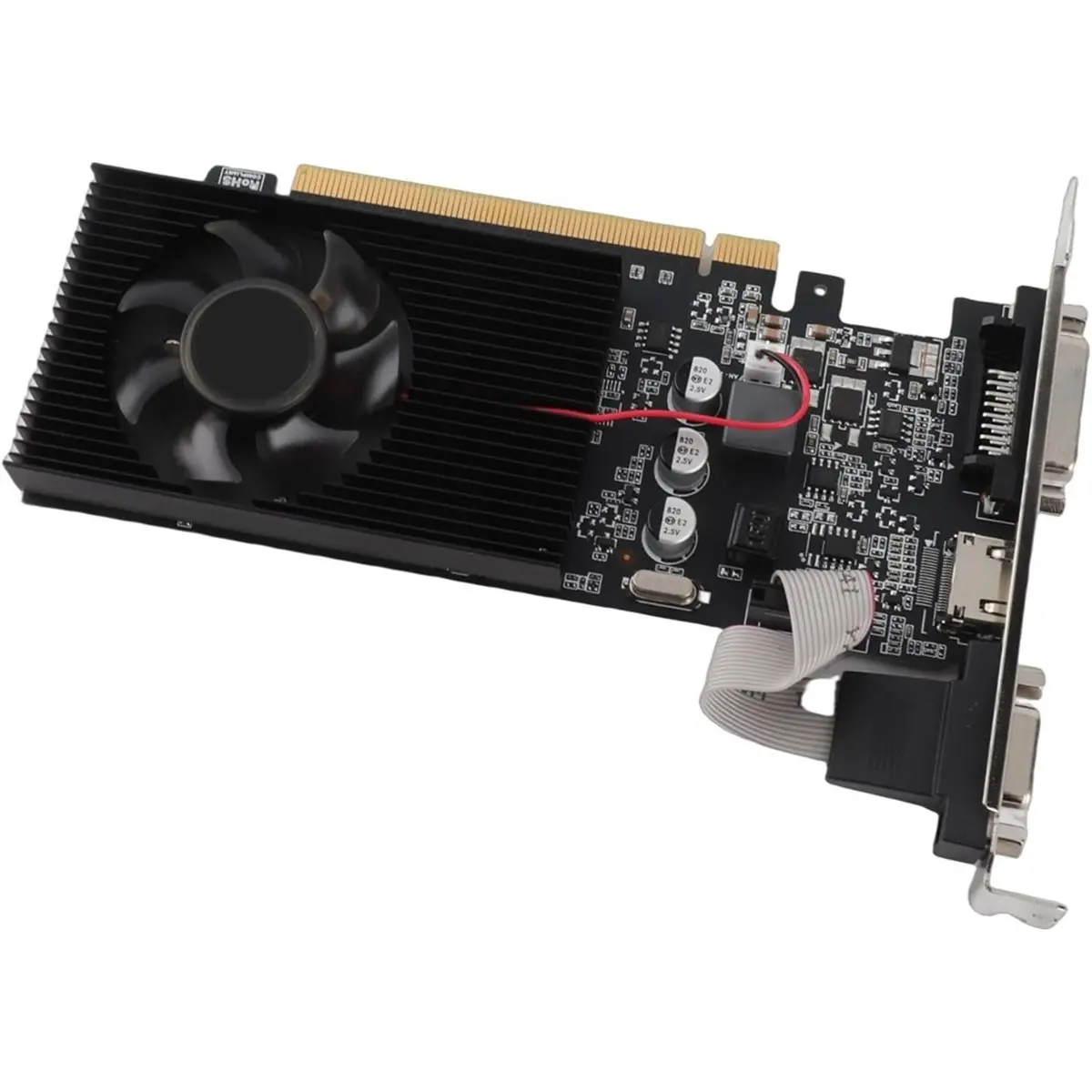 GT210 Graphics Card, DDR3 1GB 64bit Gaming Graphics Card with DVI VGA Ports, PCIe 2.0, Computer Graphics Card for Office