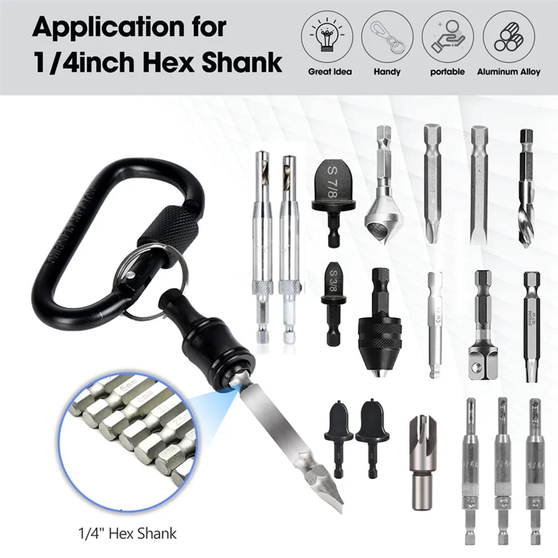 MAKE-12Pcs 1/4 بوصة عرافة عرقوب مفك بت حامل التغيير السريع تمديد بار مفك معدني بت حامل