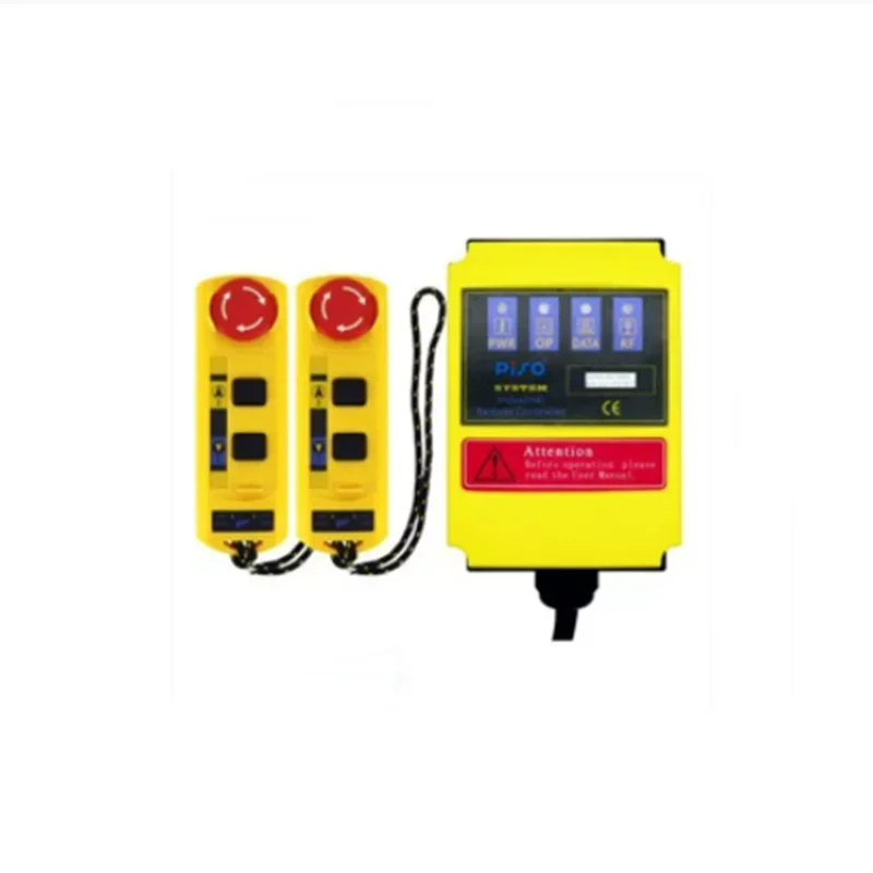 A2HH Electric Hoist Industrial Remote Control Switch with Built-In Contactor Emergency Stop 2 Transmitters 1 Receiver for Crane